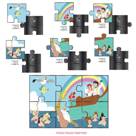 Disney Loungefly POP! Pin Ansteck-Pins Little Mermaid 3 cm Sortiment (12)