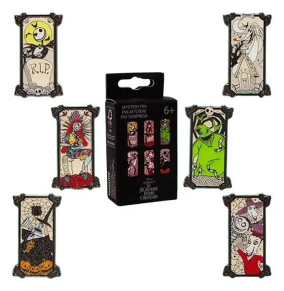 Nightmare before Christmas by Loungefly Ansteck-Pins Blind Box Portrait Style Display (12)