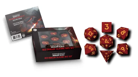 Dungeons & Dragons Premium Silicon Würfel Set Dragon Scale Red (7)