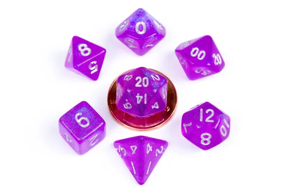 FanRoll Mini Würfel Set Stardust Purple (7)