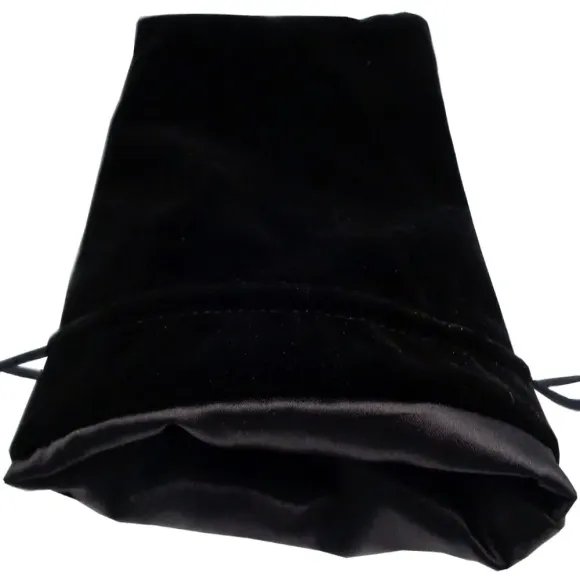 FanRoll Würfelbeutel Velvet Black with Black Satin Large 
