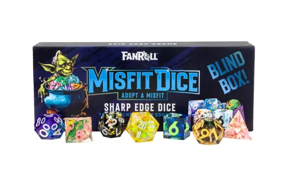 Misfit Adopt a Misfit Würfel Set Blind Box Sharp Edge Dice Sortiment (12)