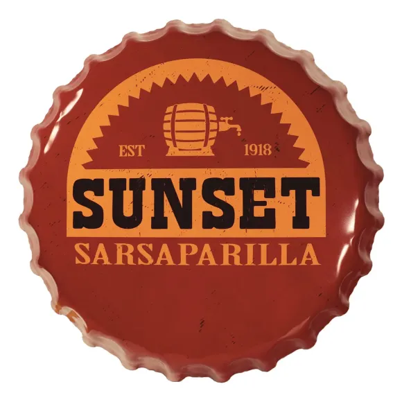 Fallout Blechschild Sunset Sarsaparilla Bottle Cap   