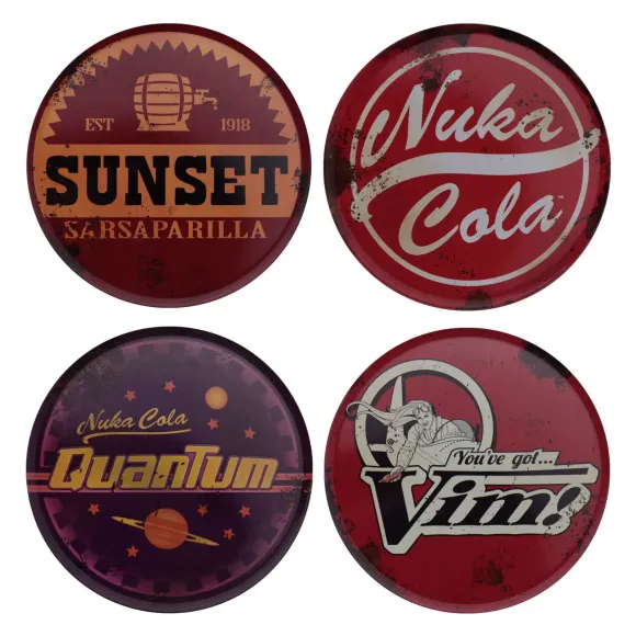 Fallout Untersetzer 4er-Pack Metal Drinks  