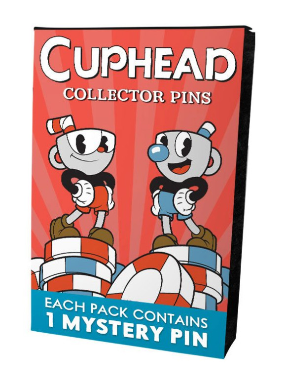 Cuphead Ansteck-Pins Display