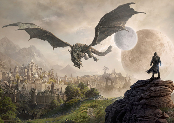 The Elder Scrolls Online Elsweyr Kunstdruck Dragon 42 x 30 cm