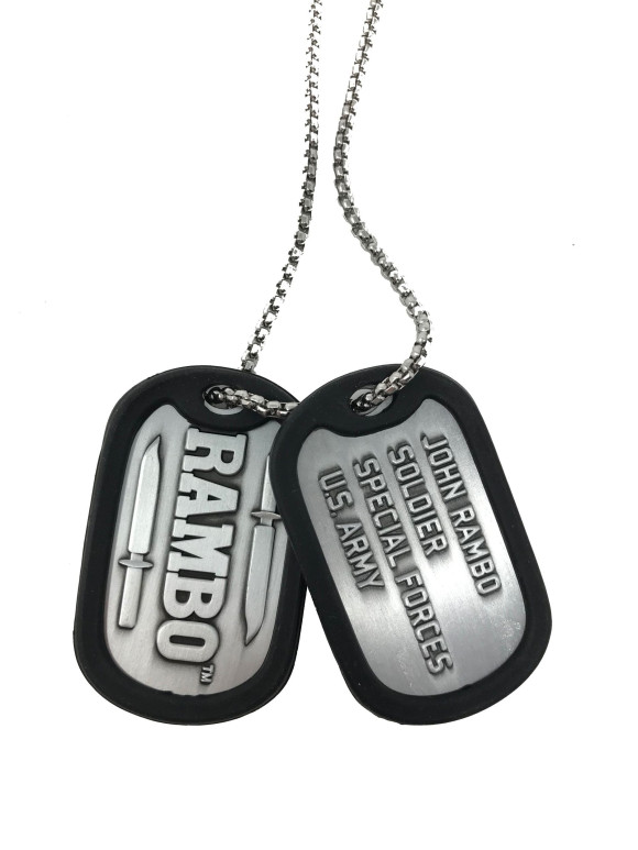 John Rambo Messer Logo Erkennungsmarken mit Kette