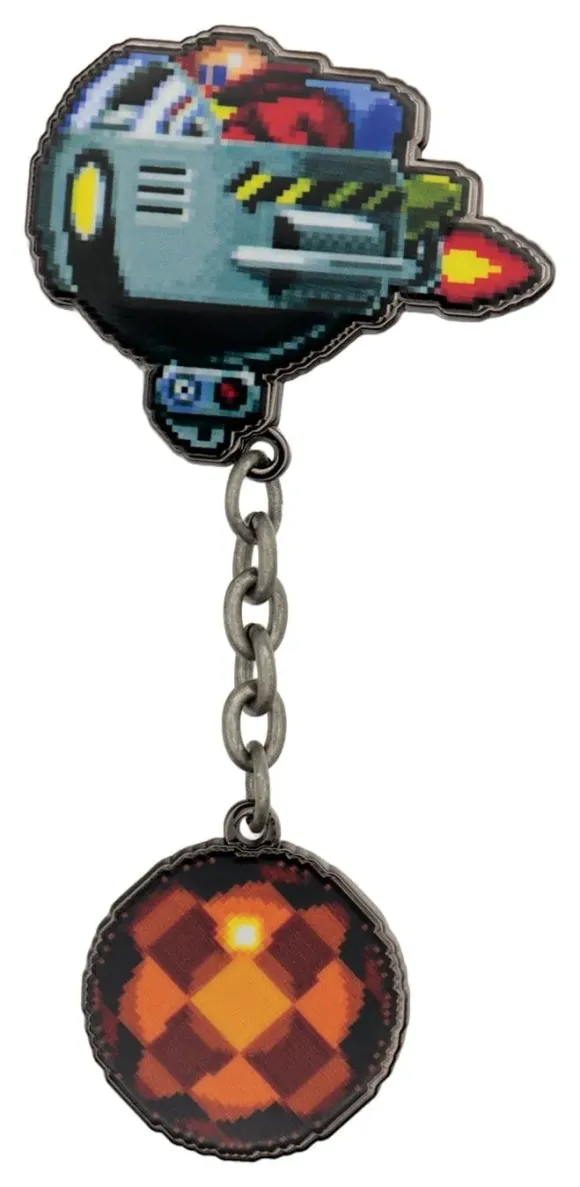Sonic - The Hedgehog Ansteck-Pin Dr. Eggman Egg Mobile Chained   