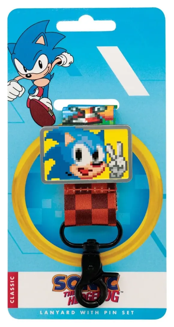 Sonic The Hedgehog Schlüsselband & Ansteck-Pin Set