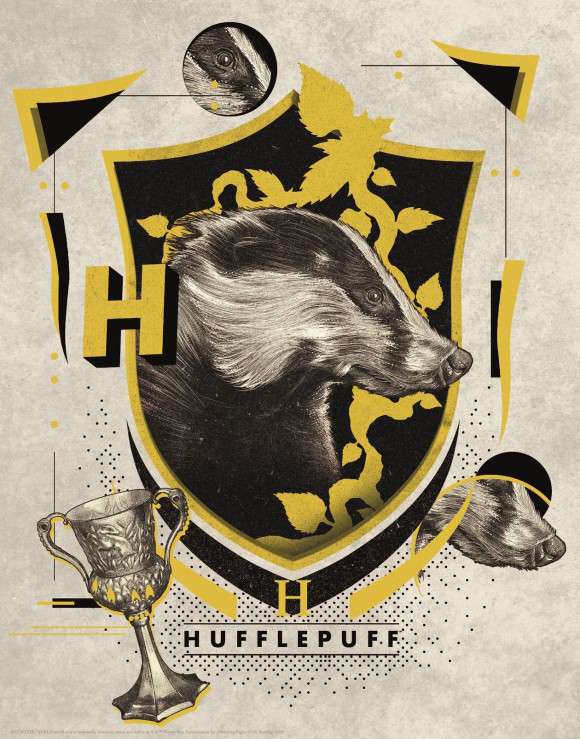 Harry Potter Kunstdruck Hufflepuff 36 x 28 cm