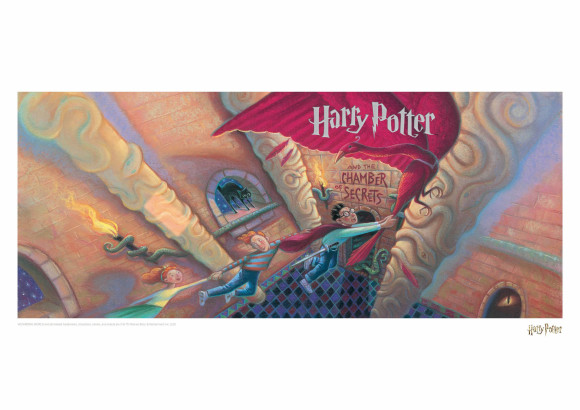Harry Potter Kunstdruck Chamber of Secrets Book Cover Artwork Limited Edition 42 x 30 cm