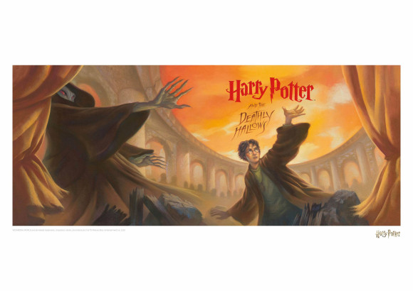Harry Potter Kunstdruck Deathly Hallows Book Cover Artwork Limited Edition 42 x 30 cm