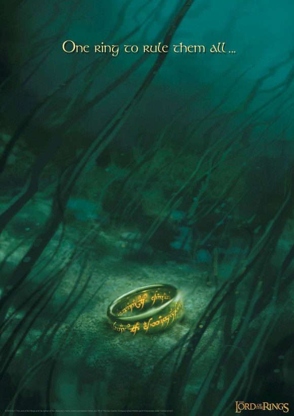 Herr der Ringe Kunstdruck The Ring Limited Edition 42 x 30 cm