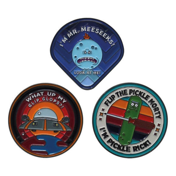 Rick & Morty Ansteck-Pins 3er-Set Limited Edition