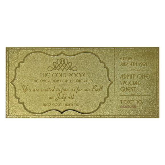 The Shining Replik Gyrosphere Collectible Ticket (vergoldet)