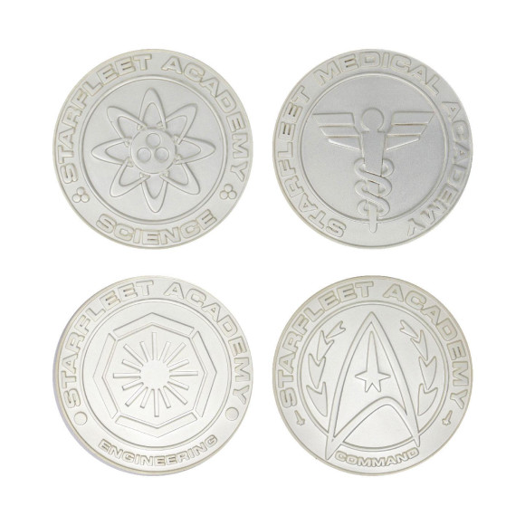 Star Trek Medaillen-Set Starfleet Division Limited Edition (versilbert)