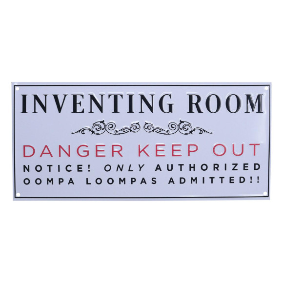 Charlie und die Schokoladenfabrik Blechschild Inventing Room