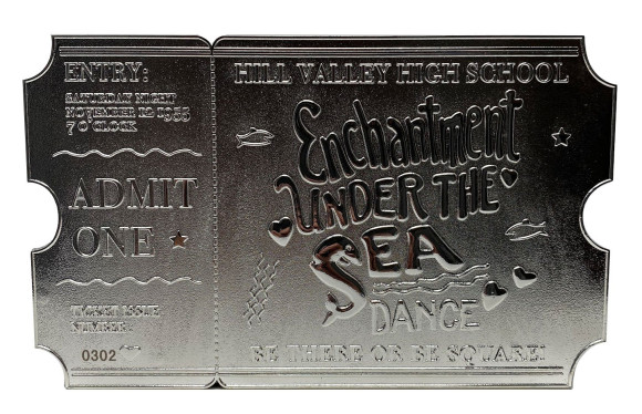 Zurück in die Zukunft Replik Enchantment Under The Sea Ticket Limited Edition (versilbert)