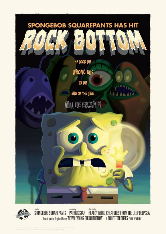 SpongeBob Schwammkopf Kunstdruck Limited Edition 42 x 30 cm