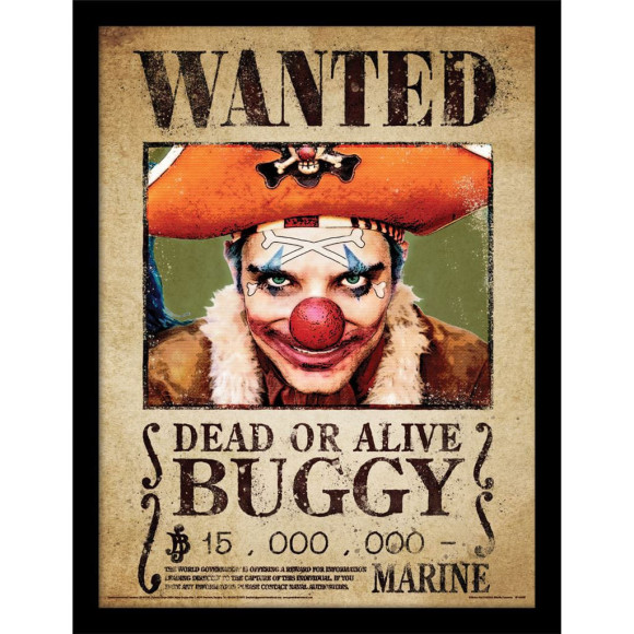 One Piece Collector Print Poster im Rahmen Buggy Wanted
