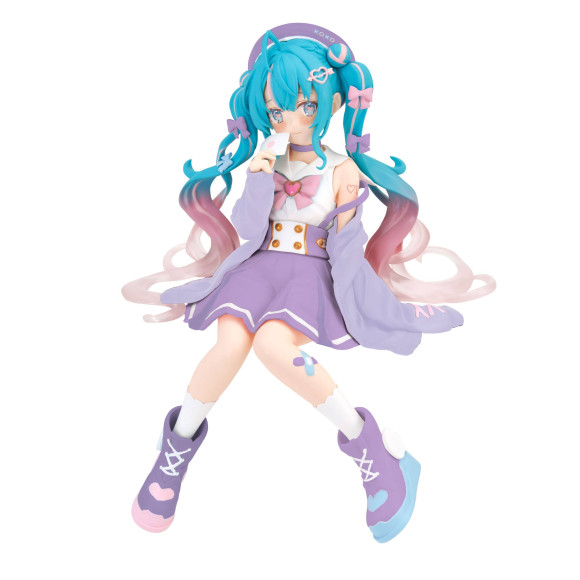 Hatsune Miku Noodle Stopper PVC Statue Hatsune Miku Love Sailor Purple Color Ver. 13 cm
