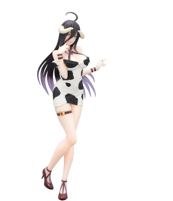Overlord Trio-Try-iT PVC Statue Albedo Mini Dress Cow Pattern Ver. 21 cm