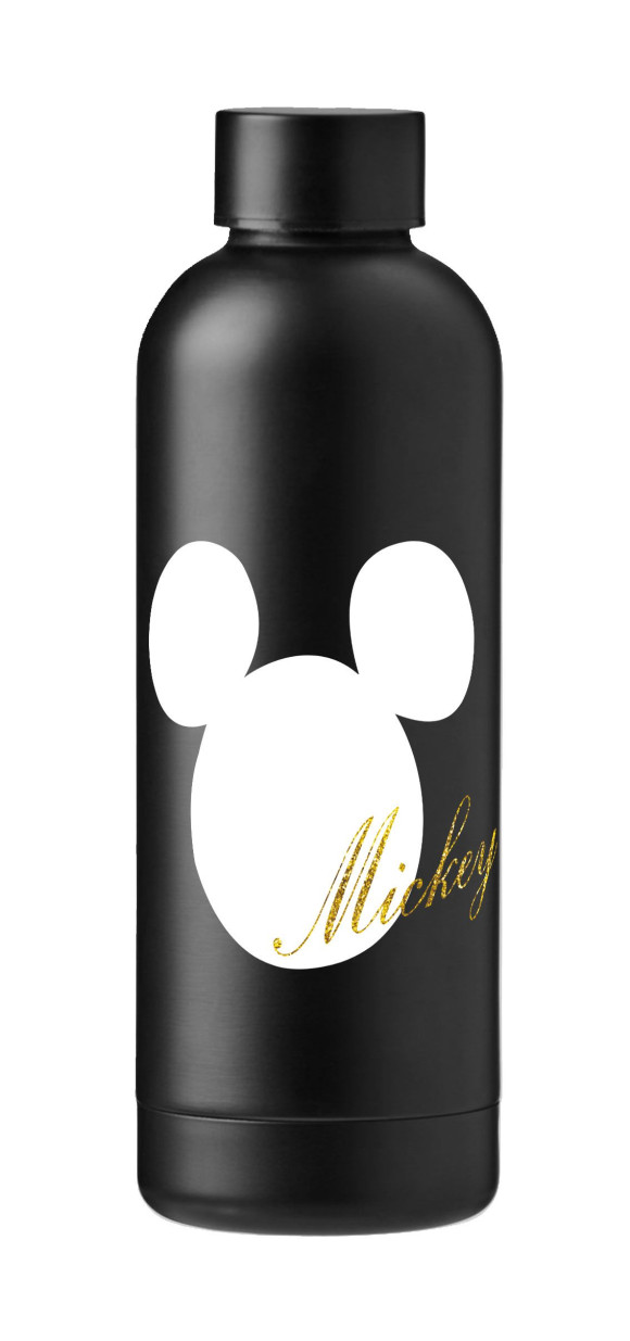 Disney Edelstahl-Trinkflasche Micky Glitter