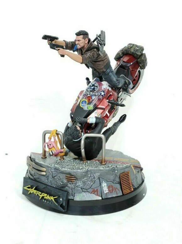 Cyberpunk 2077 PVC Statue Takemura Male Motorrad Collectors Edition 25 cm