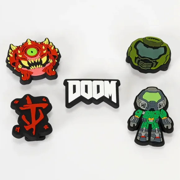 Doom Ansteck-Buttons für Crocs 5er-Pack Run and Fun   