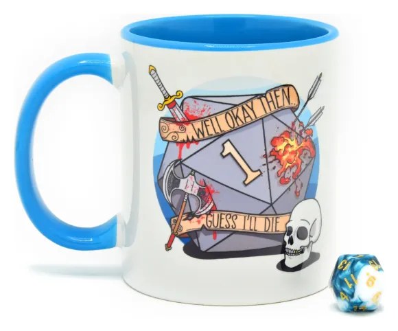 Glassstaff Geschenkbox Tasse & Würfel D20 Guess I'll Die 