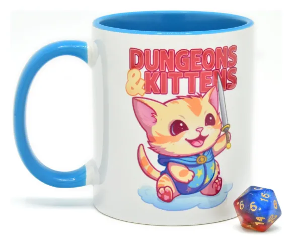 Glassstaff Geschenkbox Tasse & Würfel D20 Dungeons & Kittens