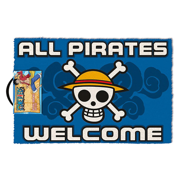 One Piece Fußmatte All Pirates Welcome 25 x 25 cm