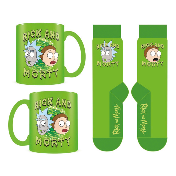 Rick and Morty Set Tasse und Socken