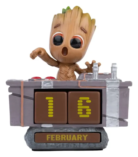 Marvel 3D Ewiger Kalender Groot Death Button 12 cm