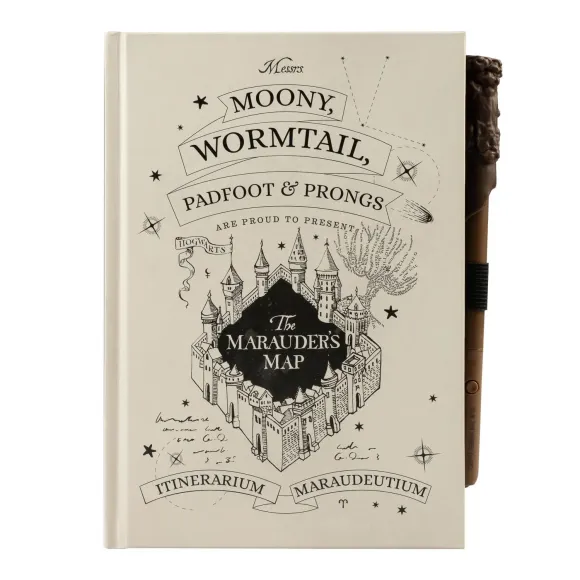 Harry Potter Premium Notizbuch A5 mit Licht Marauder's Map