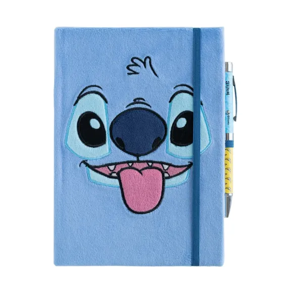 Stitch Premium Plüsch Notizbuch A5 mit Stift Tropical