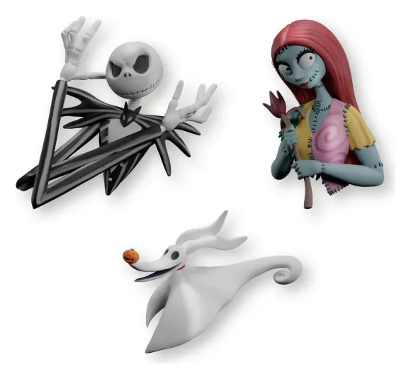 Disney The Nightmare Before Christmas Set mit 3 Magneten 5 cm 