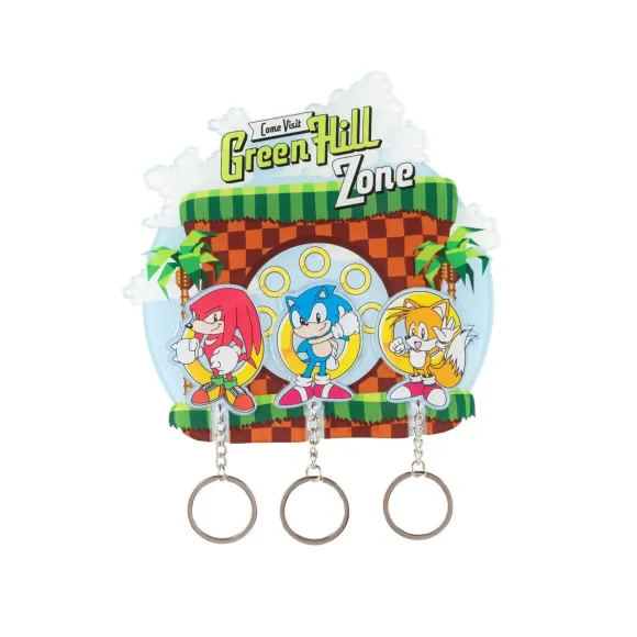 Sonic the Hedgehog Schlüsselbrett inkl. 3 Schlüsselanhänger