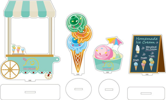 Nendoroid More Zubehör-Set für Nendoroid Actionfiguren Acrylic Stand Decorations: Ice Cream Parlor