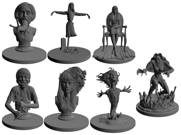 Junji Ito Collection Pocket Curse Mini-Figuren Series 2 6 cm Sortiment (8)