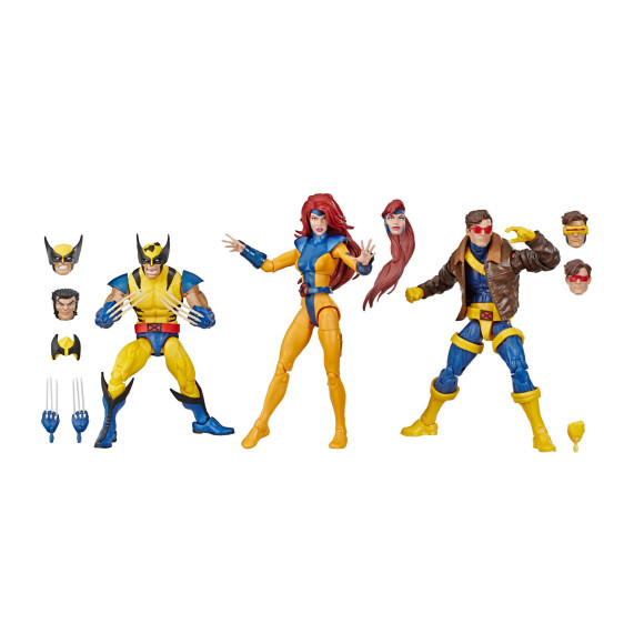 Marvel Legends 80th Anniversary X-Men Wolverine, Jean Grey & Cyclops Actionfiguren 15 cm