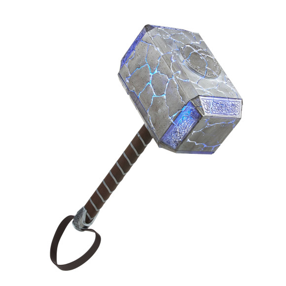 Mighy Thor Elektronischer Hammer Mjolnir Marvel Legends Rollenspiel-Replik 49 cm