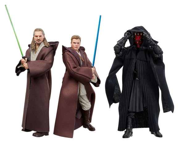 Star Wars Episode I Black Series Actionfiguren 3er-Pack Qui-Gon Jinn, Darth Maul, Obi-Wan Kenobi 15 cm