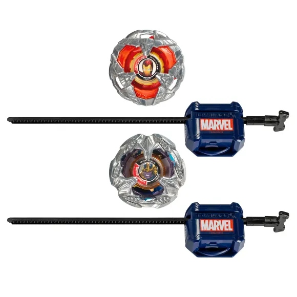 Beyblade X Marvel Collab Iron Man 4-80B vs. Thanos 4-60P