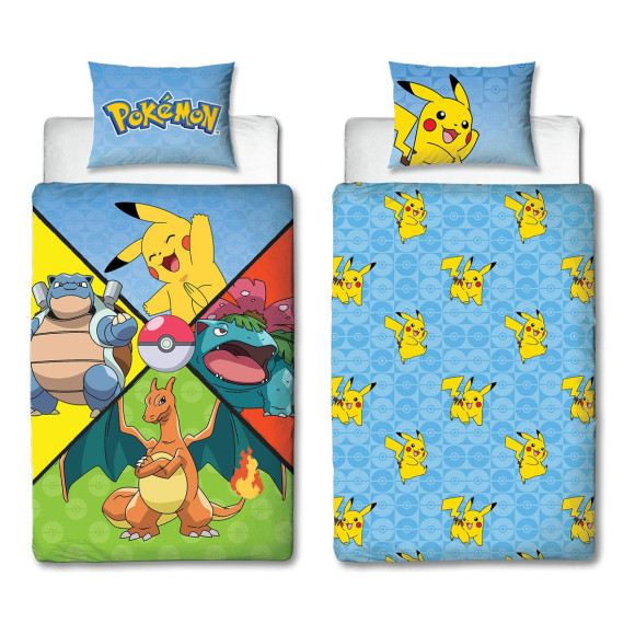 Pokemon Bettwäsche Starter Pokemon 135 x 200 cm / 80 x 80 cm