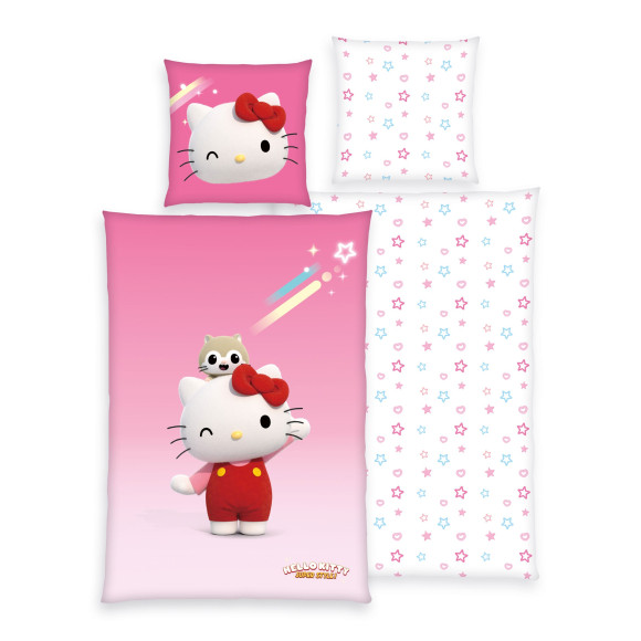 Hello Kitty Bettwäsche Hello Kitty-Super Style 135 x 200 cm / 80 x 80 cm