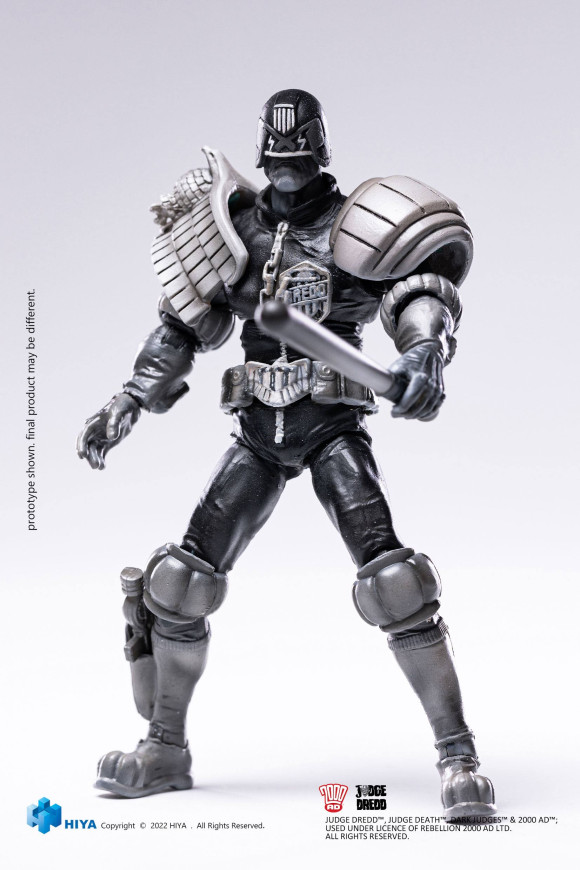 2000 AD Exquisite Mini Actionfigur 1/18 Black and White Judge Dredd 10 cm