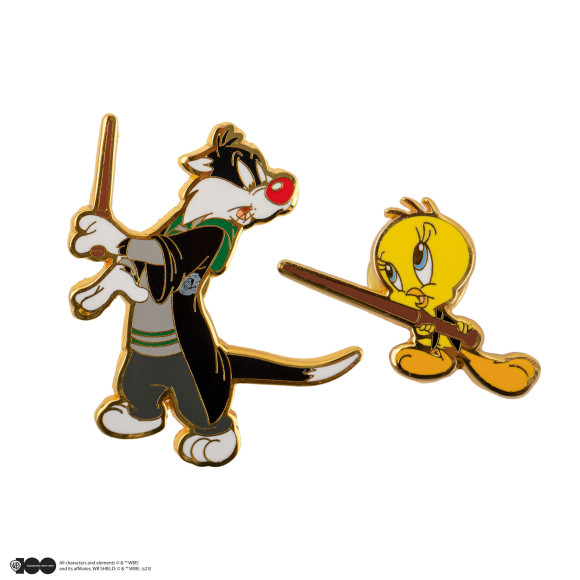 Looney Tunes Ansteck-Pins 2er-Pack Tweety & Sylvester at Hogwarts