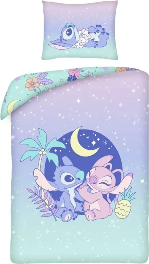 Lilo & Stitch Bettwäsche Stitch & Angel under the Moon 140 x 200 cm / 70 x 90 cm           