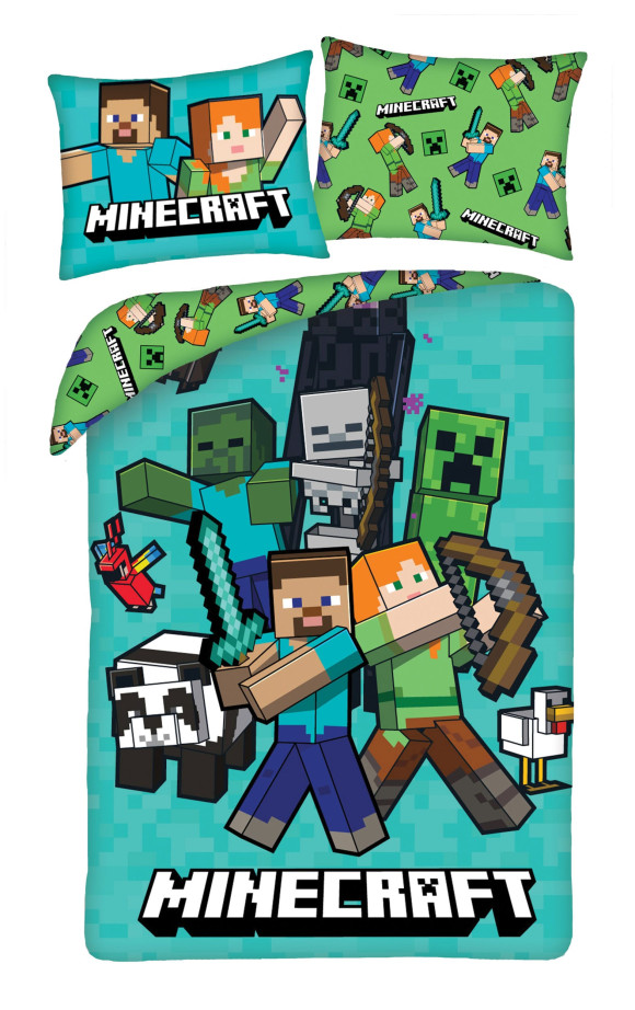 Minecraft Bettwäsche Ver. 5 140 x 200 cm / 70 x 90 cm